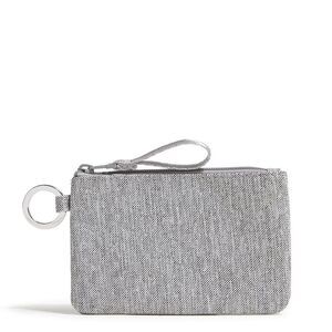 New! Vera Bradley Medium Heather Gray Ultralight Zipper ID Case